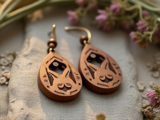 Orecchini boho-chic in legno