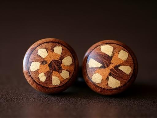 Orecchini con tecnica marqueterie