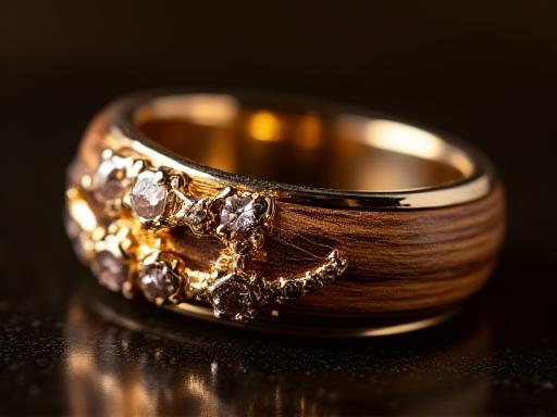 Gioielli lusso legno e oro